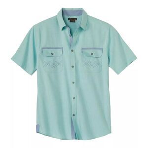 Atlas For Men Mens Slub Shirt / Turquoise